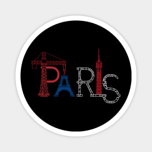 Paris Eiffel Tower Themed Design Magnet